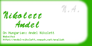 nikolett andel business card